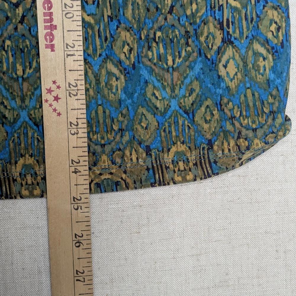 Chaps Ikat Print Keyhole Blouse - XL - Picture 10 of 11